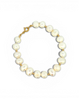 Pulsera Perlas naturales de 9 mm y bolitas goldfilled cada dos