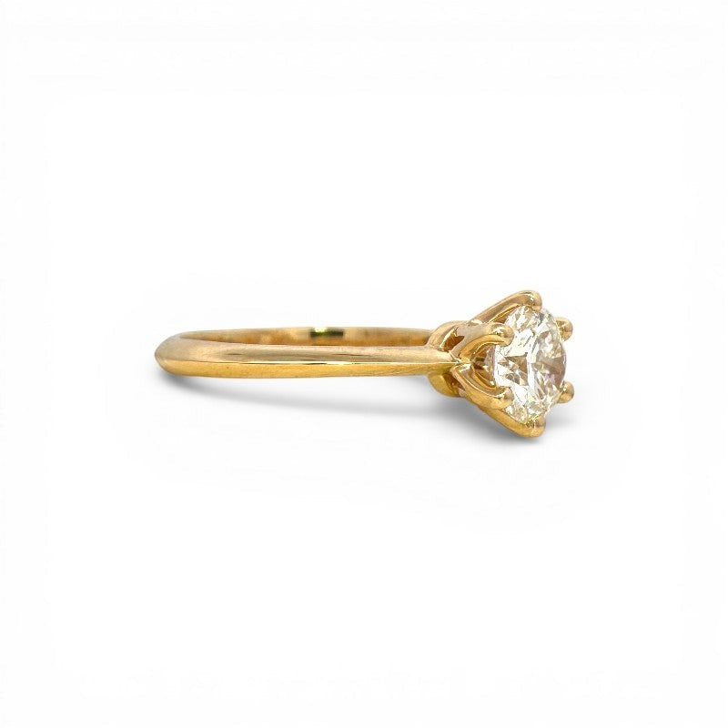 Anillo Solitario Diamante Lab Brillante 1 Ct Oro 18K