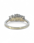 Anillo Tricillo Diamante Lab 0,75 central 0,4 lateral en platino