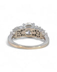 A pedido - Anillo Solitario Diamante Lab y brillantes platino