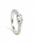 Anillo solitario accent diamante lab 0,26 ct y brillantes nat 0,03 ct