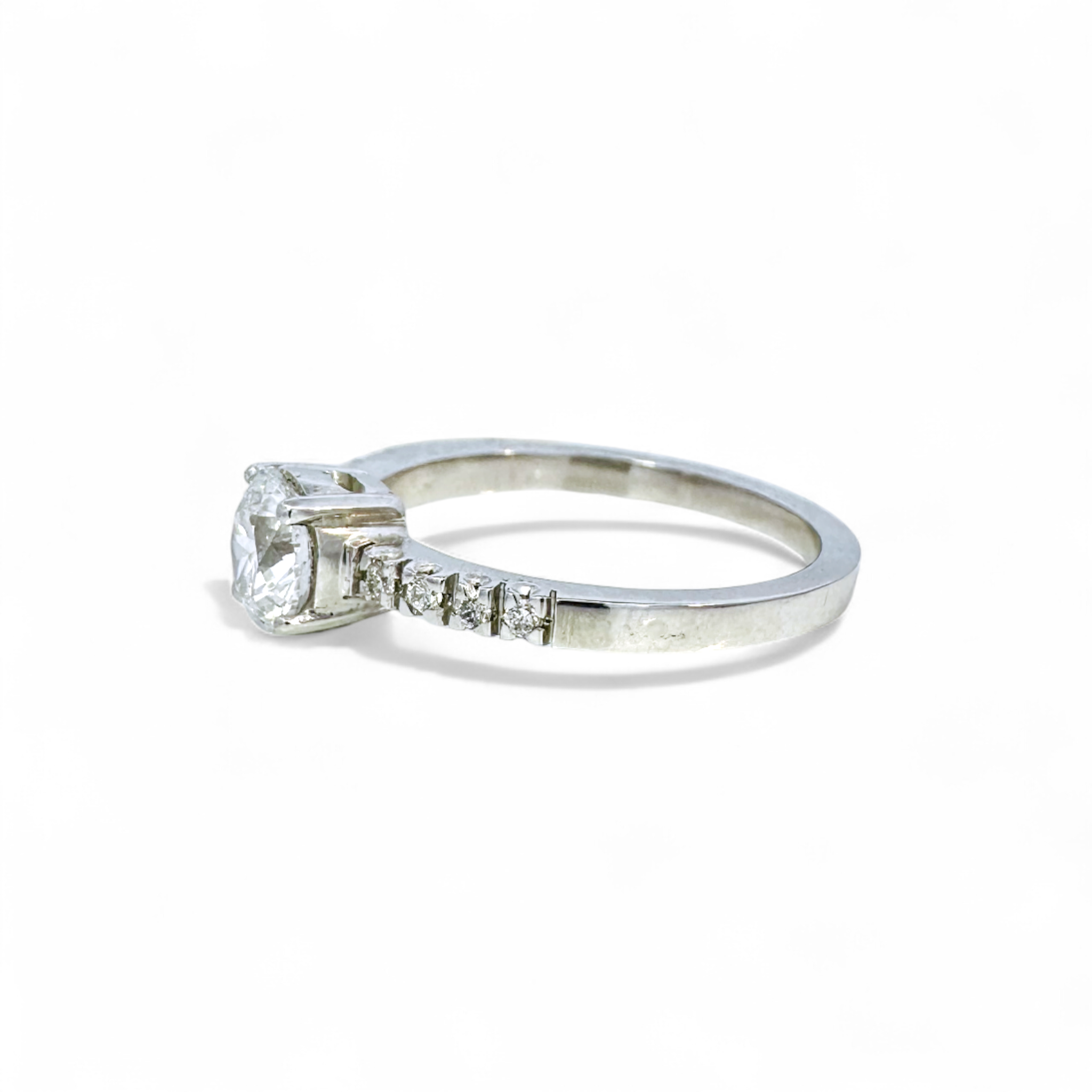 Anillo solitario diamante lab 0,75 ct platino