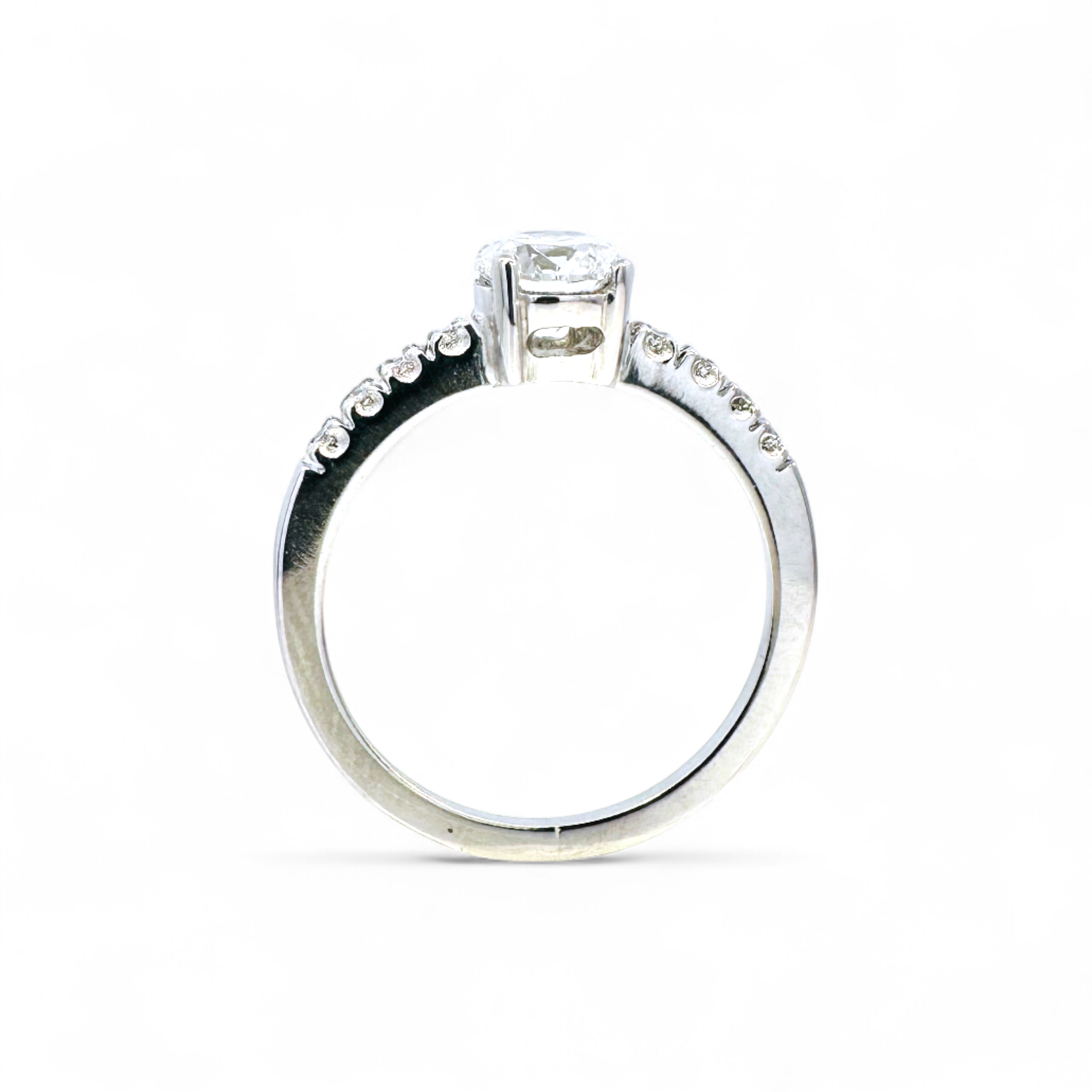 Anillo solitario diamante lab 0,75 ct platino