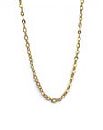 Cadena Eslabones planos Oro Amarillo 45 cm