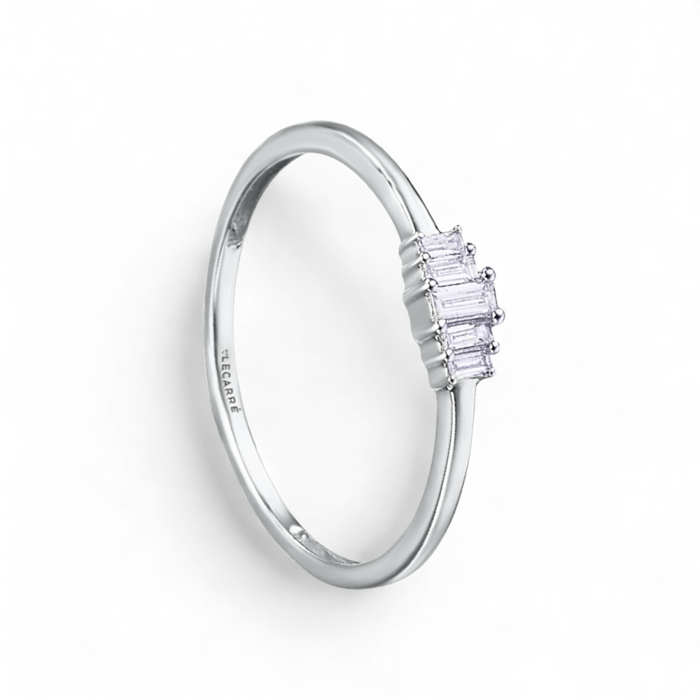 Anillo Quintillo mini Diamantes Baguettes