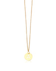 Collar Oro Amarillo 18k Con Medallita Letra M.
