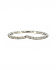 Anillo cintillo curvo diamantes 0,17 ct oro blanco 14K