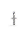 Colgante de cruz Sophia Schneider Joyas en plata 925 con diamantes de 0,05 ct, diseño elegante de 8x13 mm
