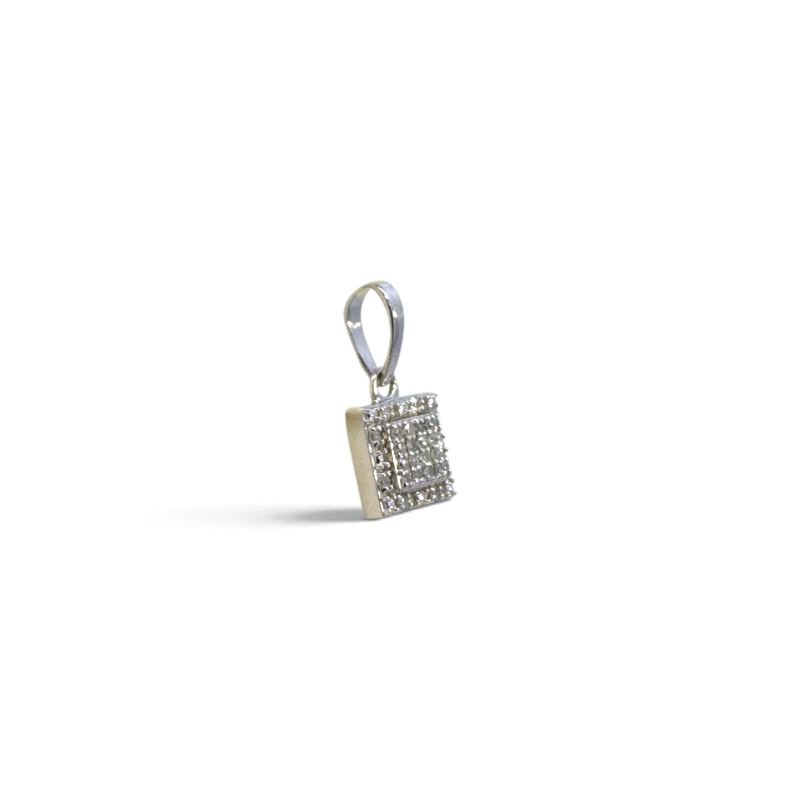 Colgante cuadrado Sophia Schneider Joyas de plata 925 con diamantes corte brillante de 0,08 ct