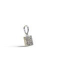 Colgante cuadrado Sophia Schneider Joyas de plata 925 con diamantes corte brillante de 0,08 ct