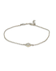Pulsera Sophia Schneider Joyas de plata 925 con un diamante de 0,05 ct en engaste de bisel cuadrado