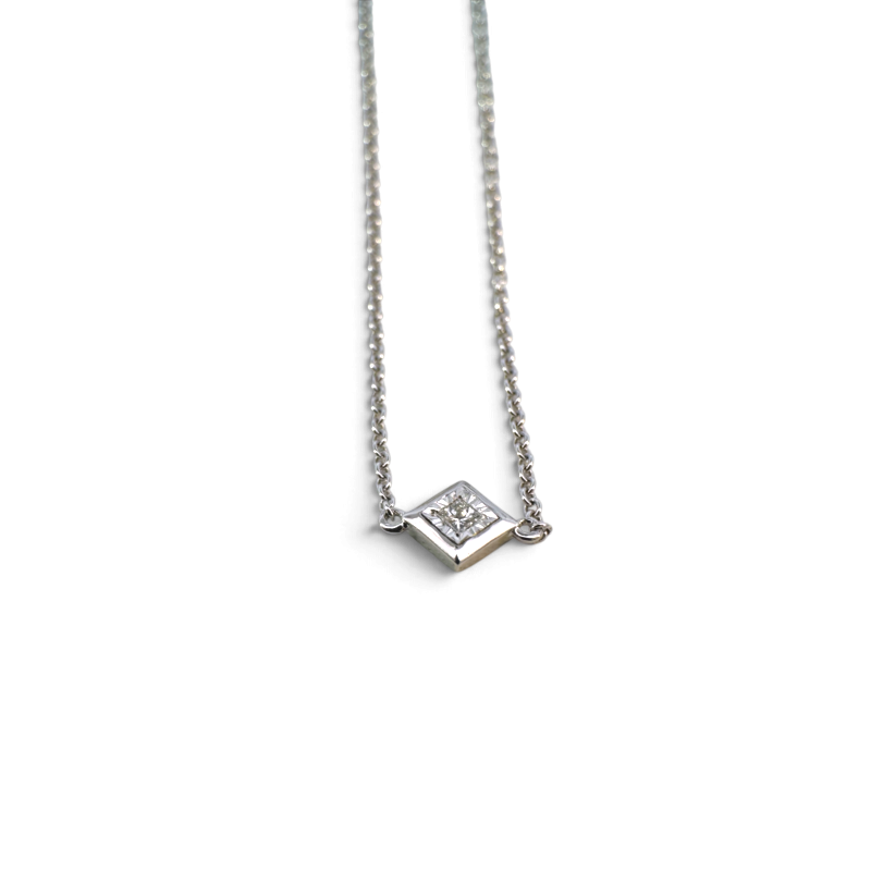 Pulsera Sophia Schneider Joyas de plata 925 con diamante de 0,05 ct en engaste de bisel cuadrado
