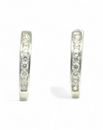 Aros Argollas Diamantes en riel 0,25 ct Oro blanco