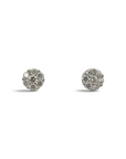 Aros stud diamantes 0,25 ct Flor plata
