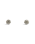 Aros stud Sophia Schneider Joyas en forma de flor de plata 925 con diamantes corte brillante de 0,17 ct