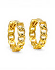 Aros argollas cadena 15 mm oro 18K