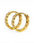 Aros argollas cadena 15 mm oro 18K