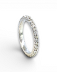 Anillo sinfin diamantes brillantes oro blanco 18K