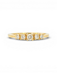 Anillo Quintillo Diamantes corte brillante oro 18K