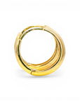 Aros argollas lisas 16 mm oro 18K