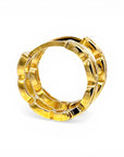 Aros argollas eslabón oval 15 mm oro 18K