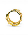 Aros argollas ovales con brillo 13 × 15 mm oro 18K