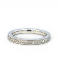 Anillo Sinfín Diamantes en Riel Oro Blanco 18K