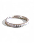 A pedido - Anillo Cintillo Brillantes Riel ruleteado