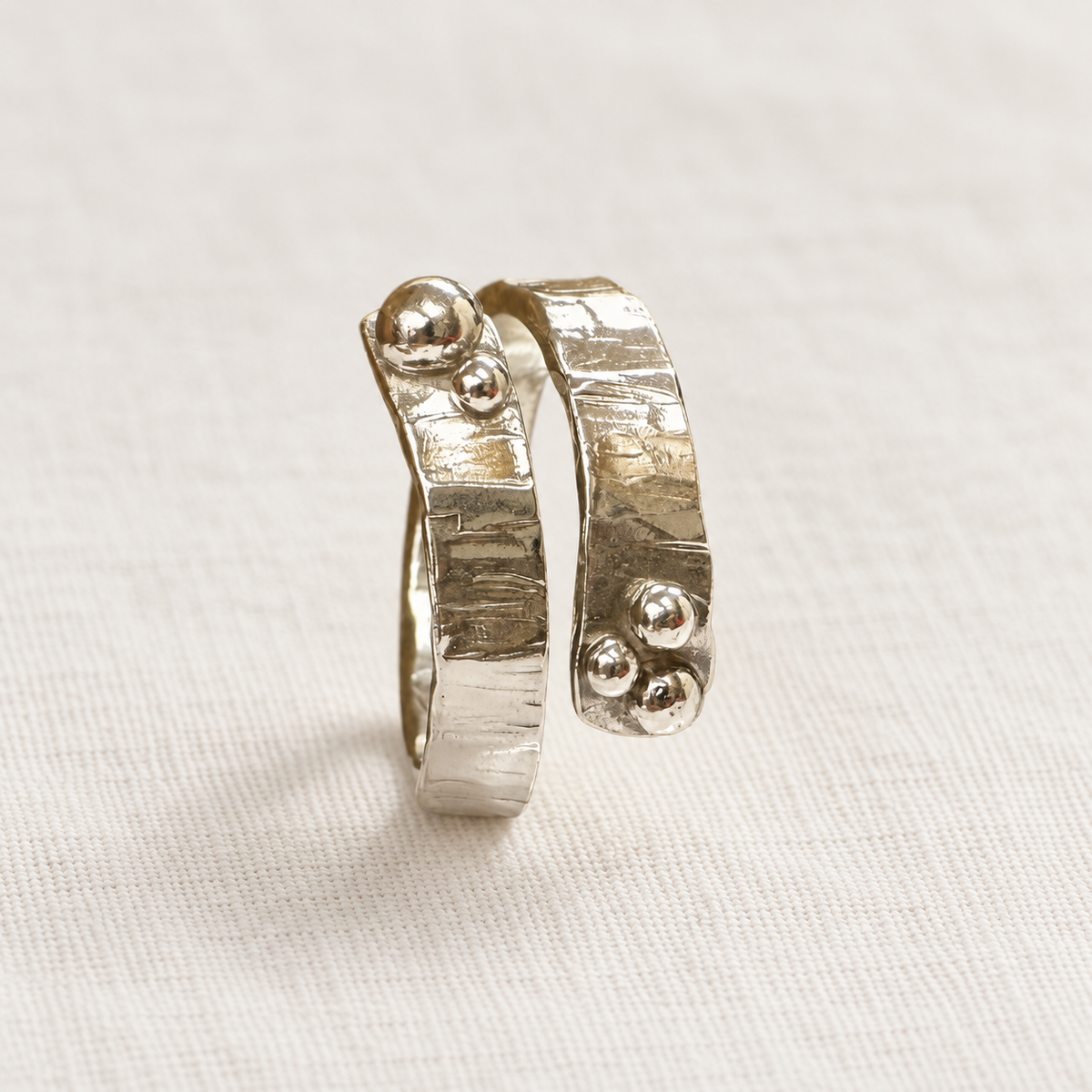 Anillo banda espiral Plata - Xime Carbacho