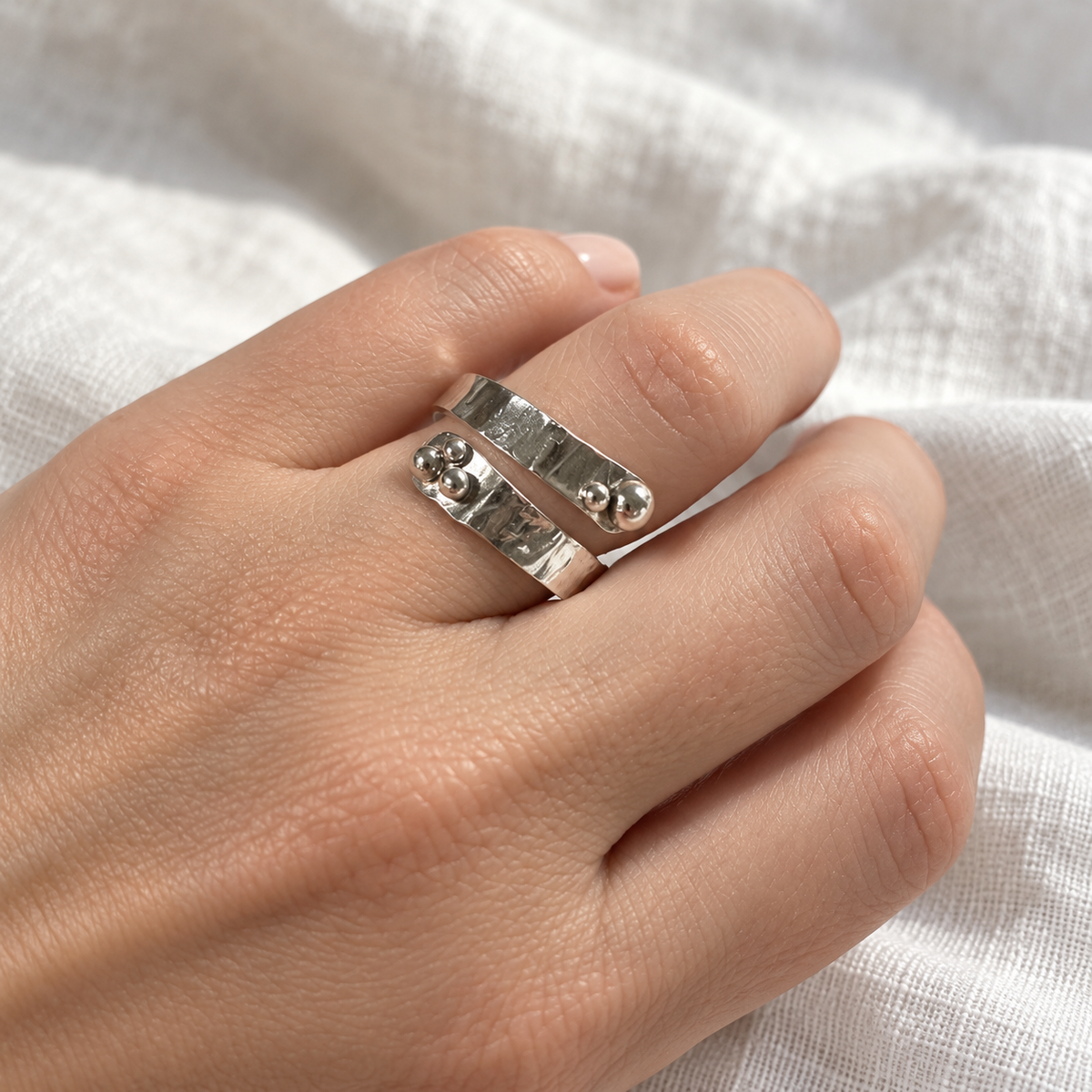 Anillo banda espiral Plata - Xime Carbacho