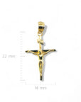 Cruz Cristo Oro Amarillo 10K