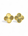 Aros Diseño Flor diamantada 10K
