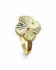 Anillo Diseño Flor diamantada 10K