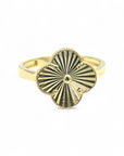 Anillo Diseño Flor diamantada 10K