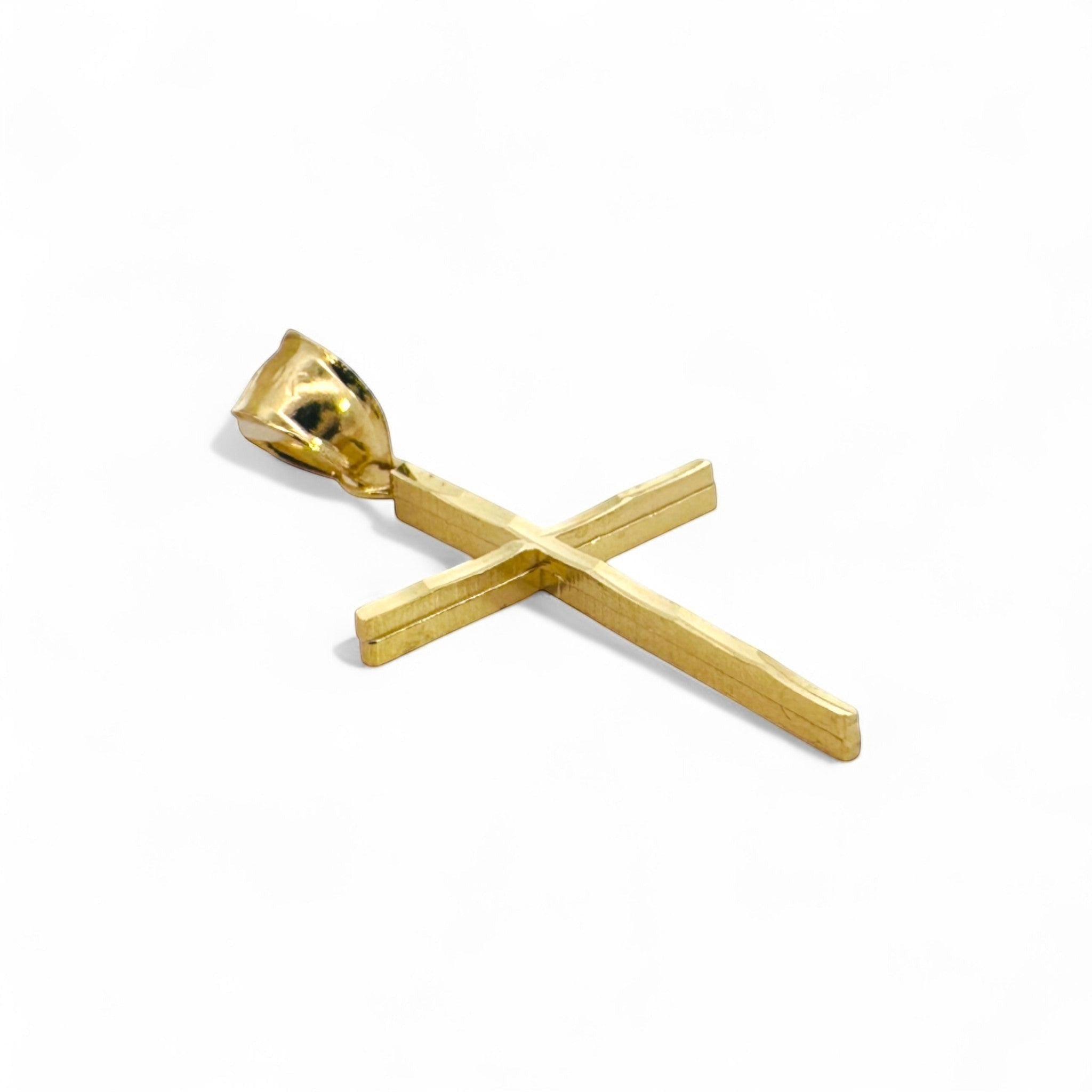 Cruz Oro 10K Facetada(25x16 mm)