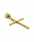 Cruz Oro 10K Facetada(25x16 mm)