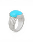 Anillo Turquesa Oval Silver Band