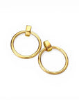Aros Eslabón y Argolla grande dorada