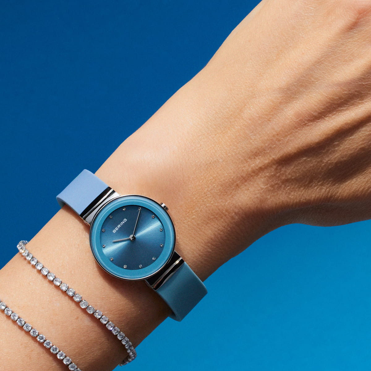 Reloj Bering Classic Mujer Celeste