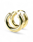 Aros argollas tubulares 5mm 2,5 cm 14K