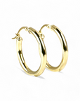 Aros argollas tubulares 4mm 3 cm 14K