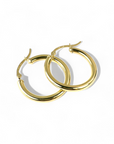 Aros argollas tubulares 4mm 3 cm 14K