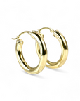 Aros argollas tubulares 4mm 2,5 cm 14K