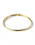 Pulsera esclava oval oro 14K semiflexible broche seguridad