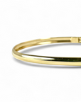 Pulsera esclava oval oro 14K semiflexible broche seguridad