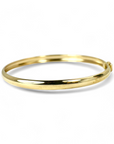 Pulsera esclava oval oro 14K semiflexible broche seguridad