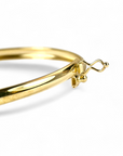 Pulsera esclava oval oro 14K semiflexible broche seguridad