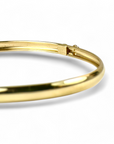 Pulsera esclava oval oro 14K semiflexible broche seguridad