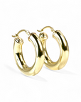 Aros argollas tubulares 5mm 2,5 cm 14K