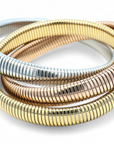 Pulseras triples de bronce tres colores